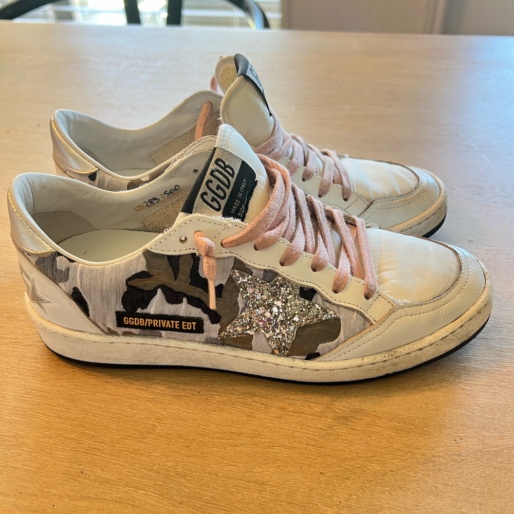 Golden Goose Deluxe Brand Camouflage Ballstars Sneakers size 38